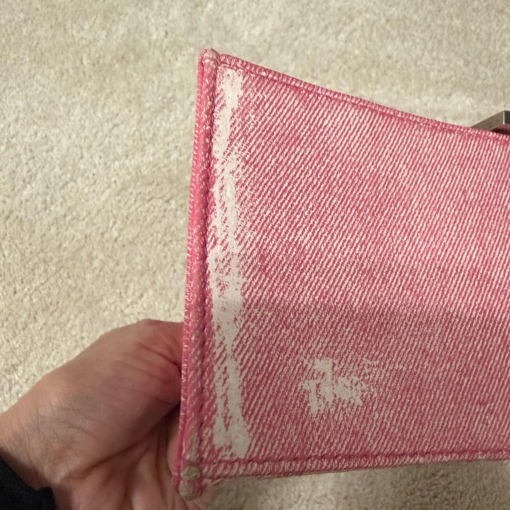 Balenciaga hourglass Distressed denim Pink small Bag - Picture 10 of 12